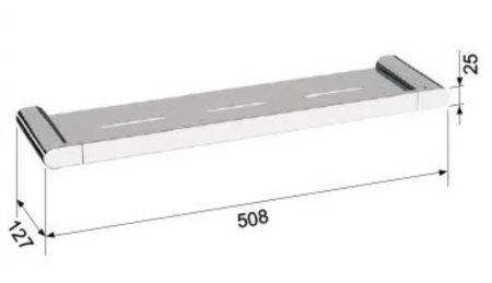 Полка 51 см Remer Lounge LN20DO, золото глянцевое 