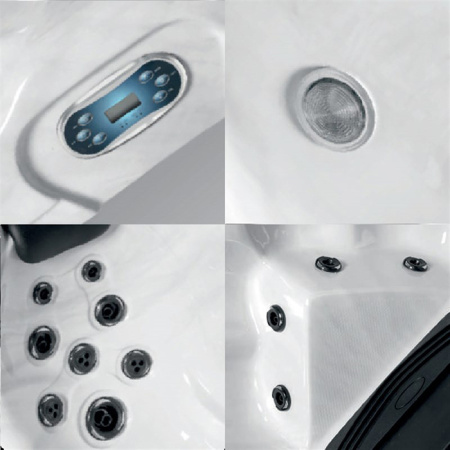 Gruppo Treesse Mykonos Минибассейн 211х211х86см отдельностс гидромасс, с автомат сист. рецирк.озонотер, цвет терапия,панели, крышка(СПЕЦЦЕНА со склад) 