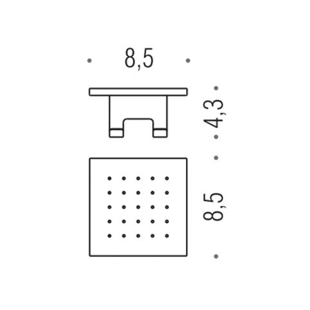 COLOMBO Complementi, настенный держатель для приспособления для сгона воды с полочкой, Цвет: сталь 