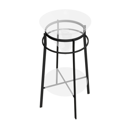 Kerama Marazzi Металлическая структура CONO напольная 44, черная матовая 