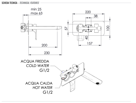 Смеситель для раковины Remer Infinity I15L 