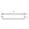 Colombo Nordic Полотенцедержатель 54 см, цвет: хром 