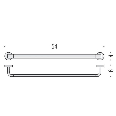 Colombo Nordic Полотенцедержатель 54 см, цвет: хром 