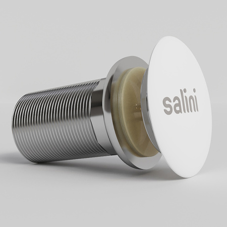 Salini Донный клапан Click-Clack для раковины D501"Up&Down" для моделей Callista 101-108/Gloria 301-311/Ottavia, S-Sense, цвет: белый глянцевый 