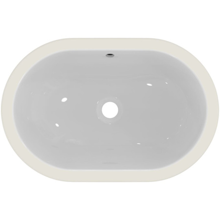 Ideal Standard Connect Раковина 620х410 мм, овальная, встриваемая снизу без отв. под смес., с крепежом, цвет: белый глянец 
