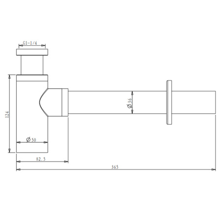 NEMO NM-SI01BGM Сифон для раковины, цвет BRUSH GUN METAL 