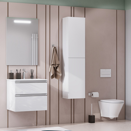 Roca THE GAP Шкаф-колонна 345x250x1504 мм, белый глянец 