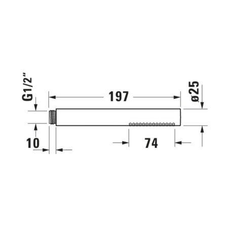Duravit Душ лейка цилиндр, цвет черный матовый  (Спец.цена из наличия) 