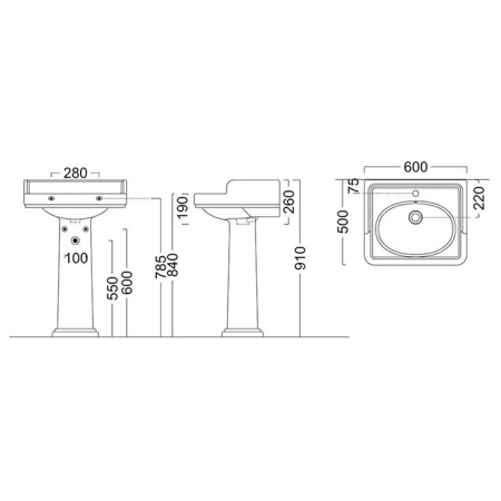 Kerama Marazzi Пьедестал POMPEI, белый глянцевый 