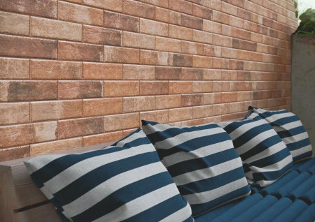 Плитка фасадная Ceramika Paradyz Scandiano Rosso elewacja 24,5x6,6 (0,74) 