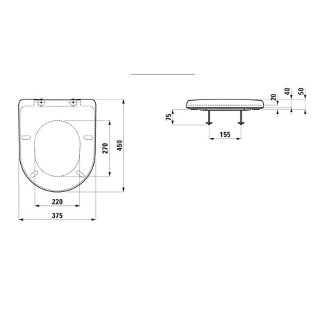 LAUFEN Pro Сиденье Universal  цвет белый 
