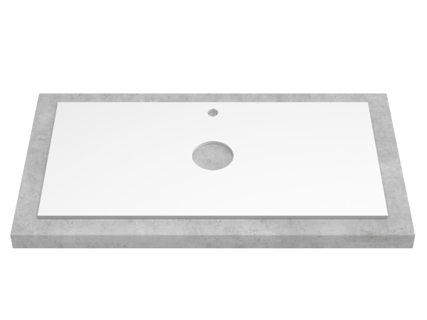 Тумба со столешницей Севилья, Фисташковый / Столешница компакт-плита, Белая 