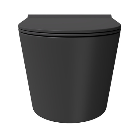 Alice Form комплект: Унитаз 50х35, подвесной, безободковый, с сиденьем и крышкой с микролифтом, с набором для крепления, чёрный матовый 