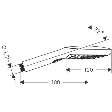 HG Raindance Select E Ручной душ , лейка 120мм, 1jet, ½;, цвет: белый матовый 