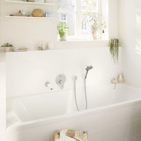 HG Rebris S Смеситель для ванны, однорычажный, скрытого монтажа, монтаж с iBox universal, хром 