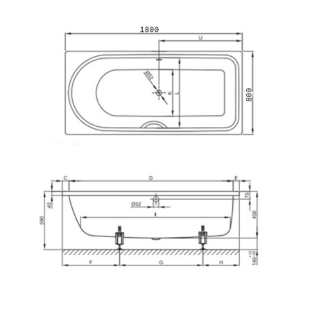 BETTE Ножки для ванны (комплект) (продаем только с ваннами!) 