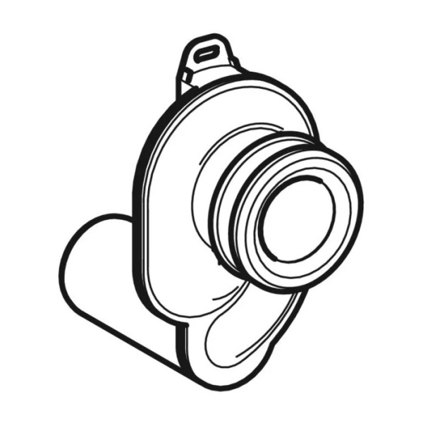 Geberit Сифон для писсуара d50, горизонтальный выпуск, пластик 