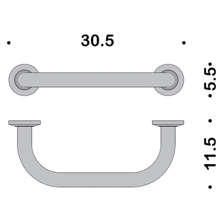 Colombo Units Поручень для ванны, подвесной, цвет: хром 