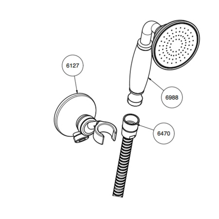 Fima Carlo Frattini Set doccia Душевой гарнитур, ручной душ с держателем и шланогом 150см., цвет: золото 