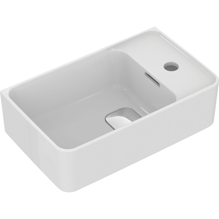 Ideal Standard Strada 2 Guest Раковина 450х270 мм, подвесная, с отв. под смес. справа , с крепежом и керам крышкой, цвет: белый глянец 