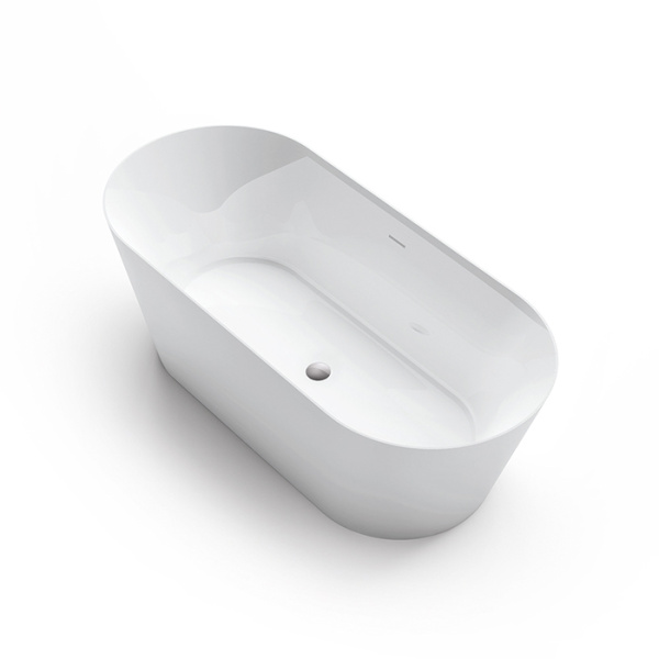 Gruppo Treesse Inka Ванна 150x70xh60 см. овальная  отдельностоящая , акриловая, со щелевым переливом, цвет белый матовый 