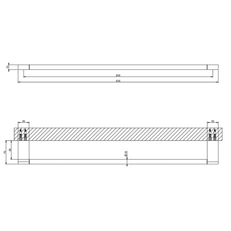 GESSI Origini Полотенцедержатель, 60 см, цвет Finox Brushed Nickel 