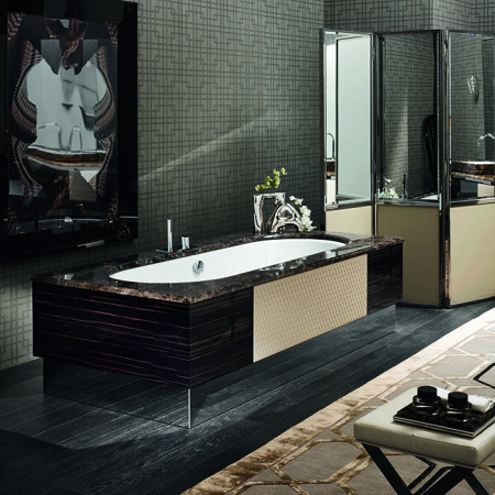 VITAGE milldue edition Ванна 1800х750 мм., стальная, подача воды из водослива, в комплекте с сифоном и стоком, цвет белый 