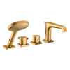 AX Citterio E Смеситель на ванну 4 отв. , цвет шлифованное золото