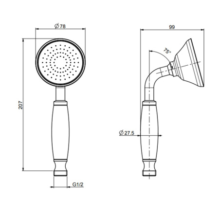 Fima Carlo Frattini Doccette Ручной душ, цвет: золото 