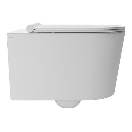 Alice Form Унитаз 50х35, подвесной, безободковый, без сиденья и комплекта крепежа FIX10, белый глянцевый 
