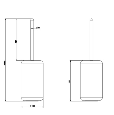 Gessi Goccia Ершик для унитаза напольный, цвет: хром/белый 