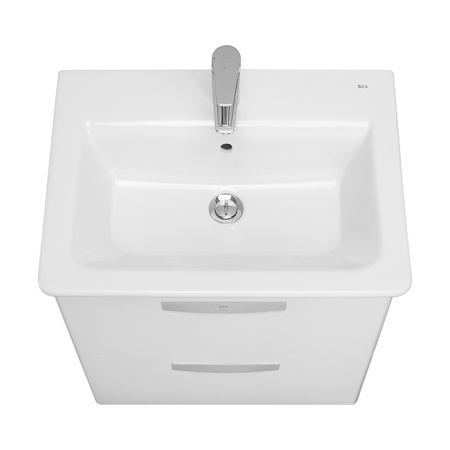 Roca THE GAP ORIGINAL Тумба подвесная 577x412x600 мм. для раковины 600 мм, с 2 ящиками, белый глянец (ZRU9302879) 