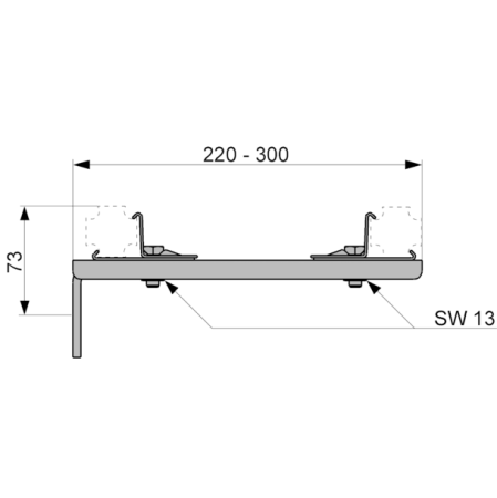 TECE Крепление двойное, удлиненное 