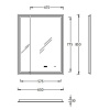 Kerama Marazzi Зеркало TECNO M 65х85 см. с поворотной дверцей, подсветкой и функцией антизапотевание, белое 