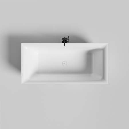 Salini ARIA  Ванна отдельностоящая 1900x900x600 мм,донный клапан Click-Clac , сифон,  слив-перелив, мат-л: S-Stone, матовый, белый. Фурнитура: белая. 