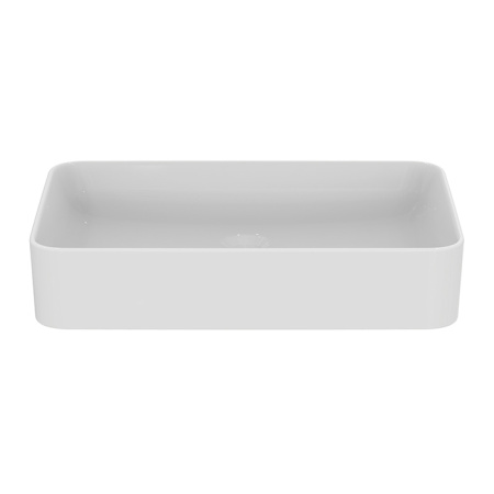 Ideal Standard Conca Раковина 600х400хh120 мм, накладная прямоугольная, без перелива и отв. под смес., с крепежом, цвет: белый матовый 