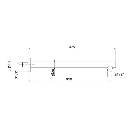 Kerama Marazzi Настенный кронштейн для душа ETERNA, брашированная медь, pvd 