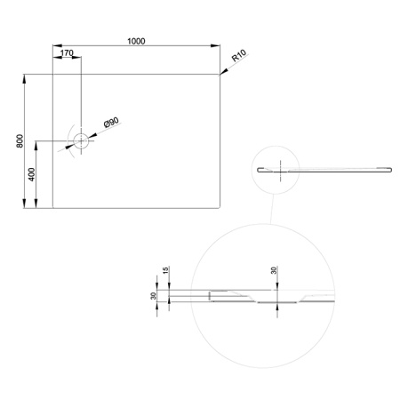 BETTE BetteUltra Space Поддон ультратонкий 100*80*1,5см , цвет Salvia 