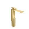 AX Edge Смеситель для раковины 280, на 1 отв., с push/open донным клапаном, излив 180мм, алмазн. огранка, цвет: полир. золото