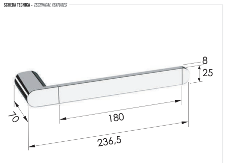 Полотенцедержатель Remer Lounge LN44CR 