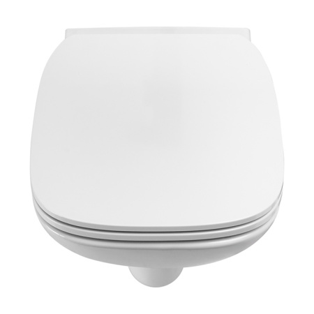 Roca DEBBA SQUARE Сиденье с крышкой для унитаза тонкое с механизмом "мягкое закрывание", белый (78019D2003) 