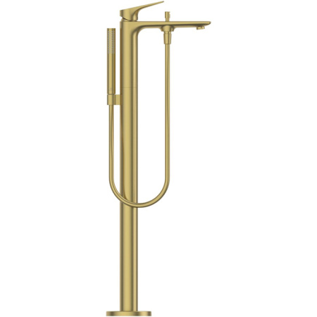 Ideal Standard La Dolce Vita Смеситель для ванны, напольный, с ручным душем, без A6133NU, цвет: PVD Brushed Gold 