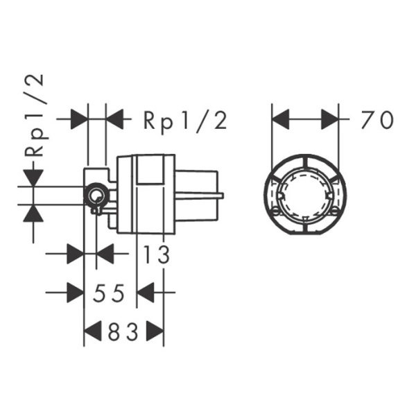 HG Смеситель для душа (скрытая часть) (С нашего склада продаем с внешней частью) (Спеццена из наличия) 