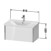 Duravit P3 Comforts Раковина  для мебели, с перел., с 1 отв. под смес., вкл. заглушку для перелива, хром, 850x500мм, Цвет: Белый 
