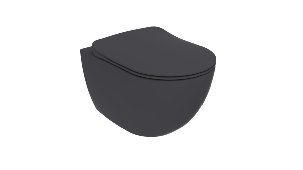 CREAVIT Крышка дюропласт с микролифтом (съемная) АНТРАЦИТ KC4080ANM 