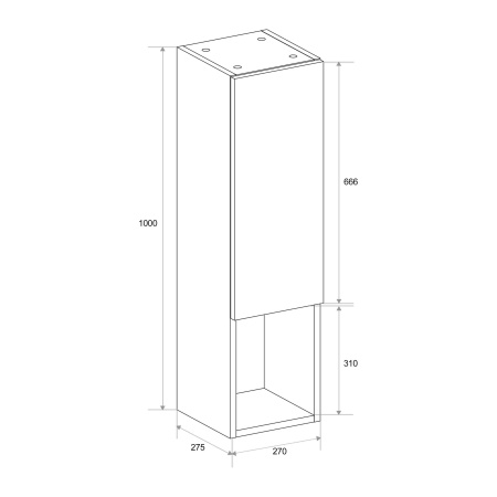 Шкаф навесной Кито Флавио CKFTS0MLF, Лиони 