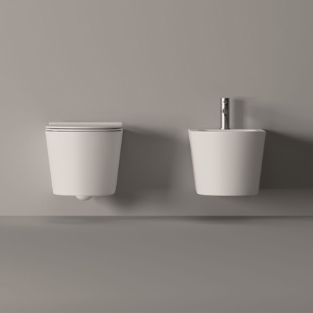 Alice Form Унитаз 50х35, подвесной, безободковый, без сиденья и комплекта крепежа FIX10,  цвет белый матовый 