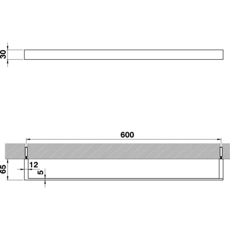 CISAL Quad Полотенцедержатель 60 см, цвет хром (акция на товар из наличия) 