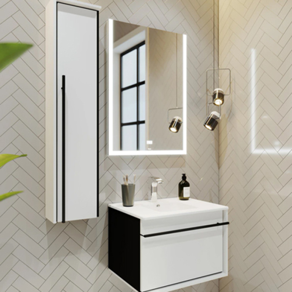 Roca ANETO Зеркало прямоуг. 600x29x850 мм, c LED-подсветкой(кроме верхней стороны), антизапотевание, сенсорным выкл. с диммером (7812362000) 