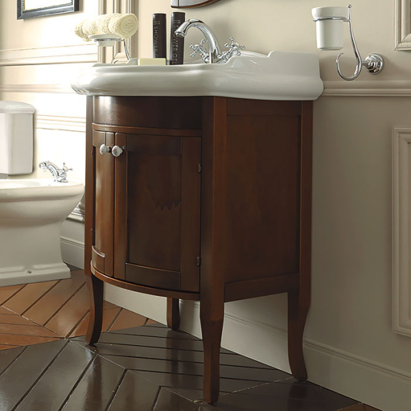 KERASAN Retro 73, раковина 73*54см с 1 отв. под смеситель, цвет: белый 